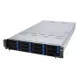 ASUS RS521A-E12-RS12U Socket SP5 Rack (2U) Juoda, Sidabrinė