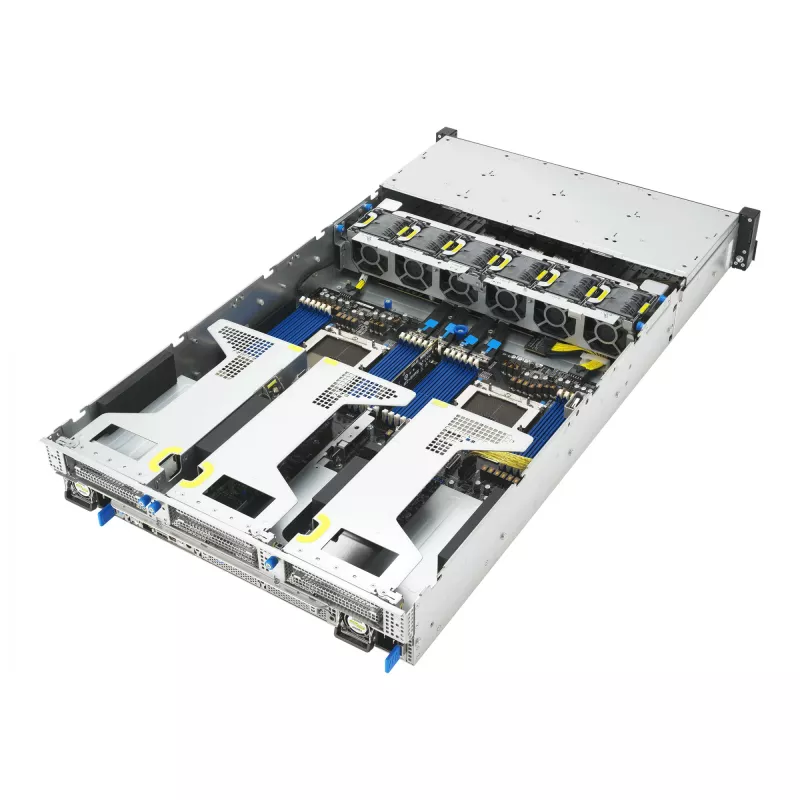ASUS RS720A-E13-RS8G Socket SP5 Stovas (2U) Juoda, Sidabrinė