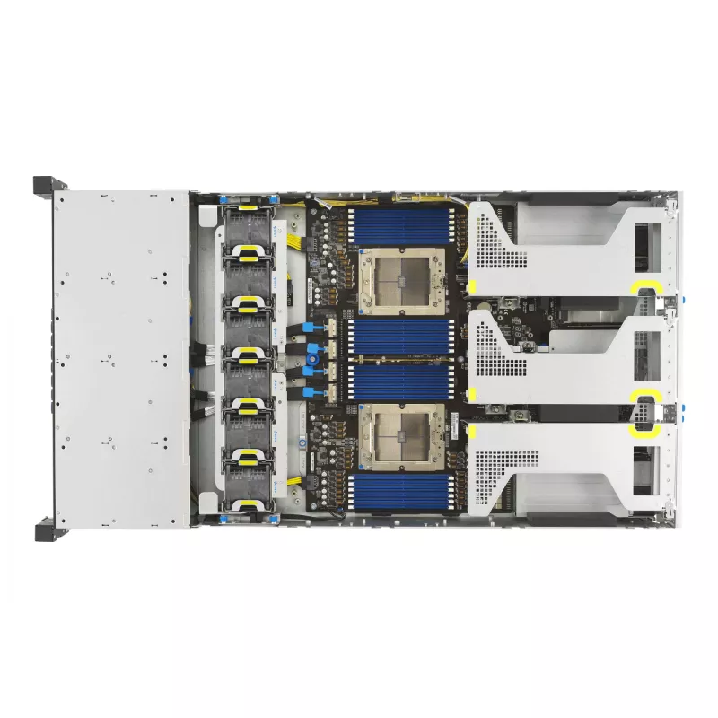 ASUS RS720A-E13-RS8G Socket SP5 Stovas (2U) Juoda, Sidabrinė