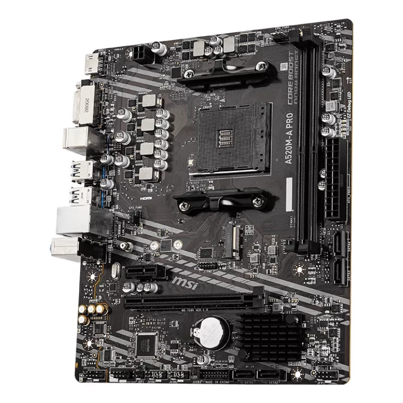 Motininė plokštė MSI A520M-A PRO AMD A520 Socket AM4 micro ATX