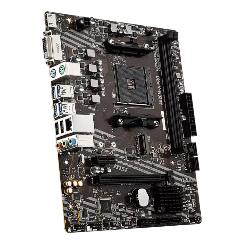 Motininė plokštė MSI A520M-A PRO AMD A520 Socket AM4 micro ATX