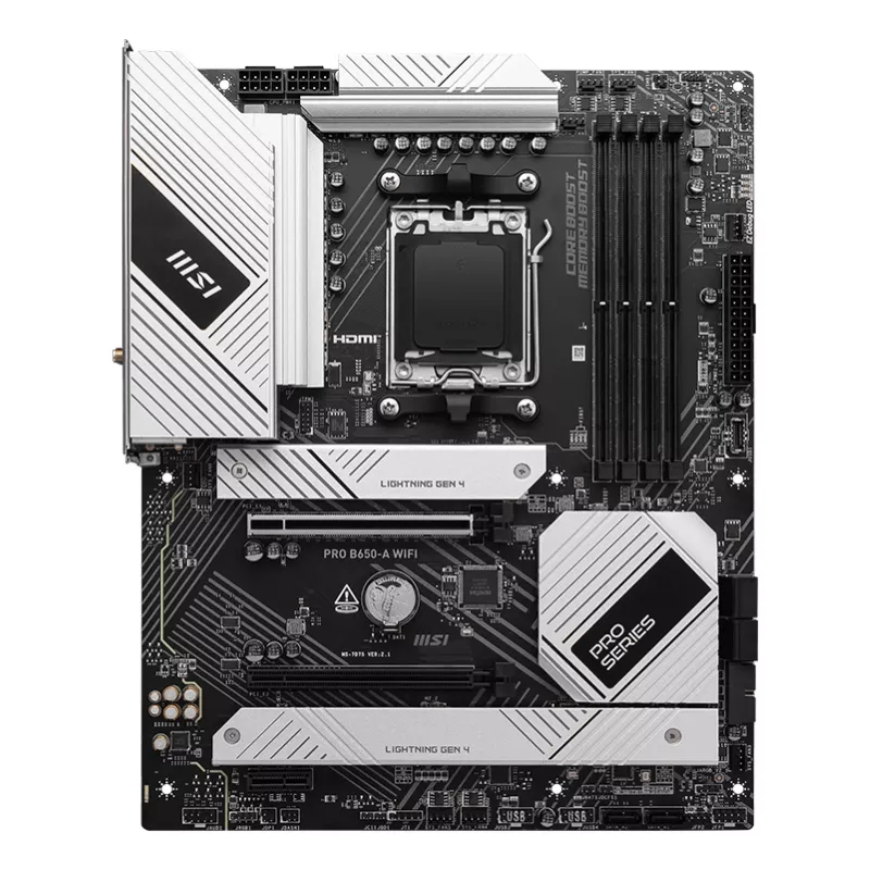 MSI PRO B650-A WIFI pagrindinė plokštė AMD B650 Socket AM5 ATX