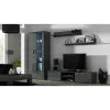 Plaukiojančių lentynų rinkinys Cama Meble SOHO, 2 lentynos, 1250×200×200 mm, medžio drožlių plokštė, pilka matinė