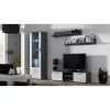Plaukiojančių lentynų rinkinys Cama Meble SOHO, 2 lentynos, 1250×200×200 mm, medžio drožlių plokštė, pilka matinė