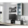 Plaukiojančių lentynų rinkinys Cama Meble SOHO, 2 lentynos, 1250×200×200 mm, medžio drožlių plokštė, pilka matinė