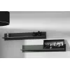 Plaukiojančių lentynų rinkinys Cama Meble SOHO, 2 lentynos, 1250×200×200 mm, medžio drožlių plokštė, pilka matinė