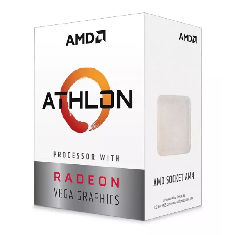 Stalinis procesorius AMD Athlon 3000G — 2 branduoliai, 4 gijos, 3,5 GHz, 4 MB L3, Socket AM4, 35 W, Vega 3 iGPU