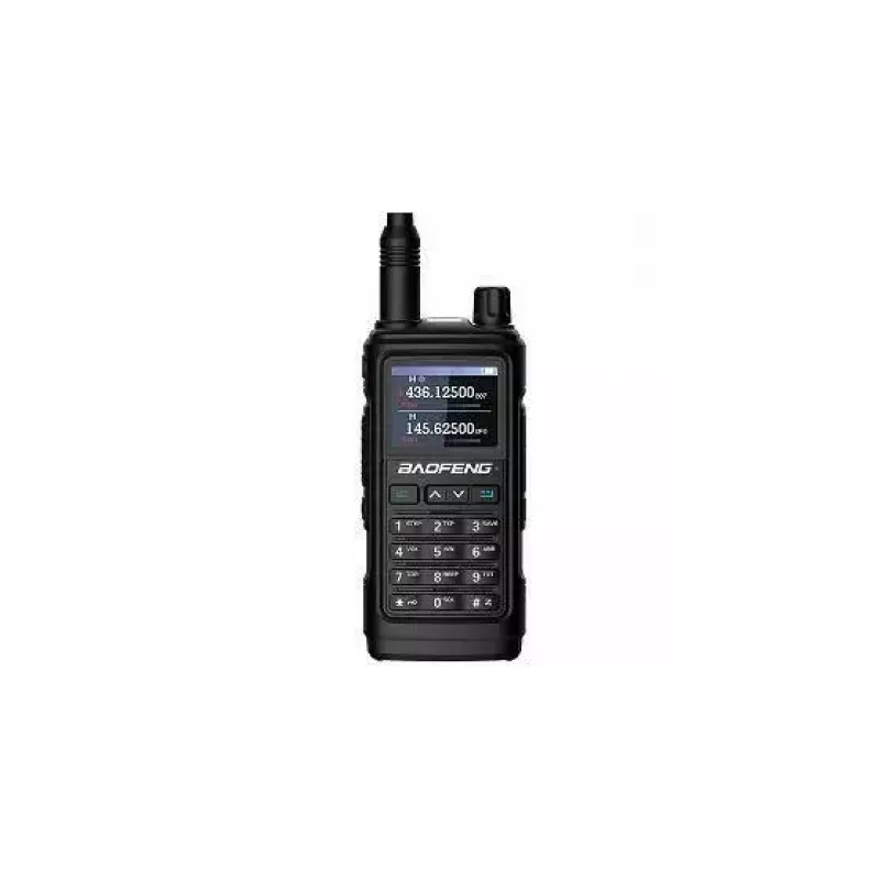 Nešiojamasis dvipusis radijo ryšio įrenginys Baofeng UV-17E — 5 W, 1800 mAh baterija, VOX, žibintuvėlis, FM radijas, iki 10 km nuotolis, juodas (2 vnt. rinkinys)