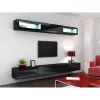 Sandėliavimo spintelė cama meble VIGO 90 — sieninė, 900×350×320 mm, juoda/juodas blizgesys