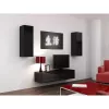 Sandėliavimo spintelė cama meble VIGO 90 — sieninė, 900×350×320 mm, juoda/juodas blizgesys