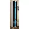 Ant sienos montuojamas lentynų blokas cama meble VIGO NEW 180×40×30 cm baltas/juodas blizgus