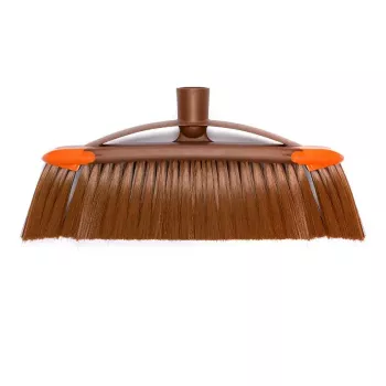 Vidaus šluota VILEDA modelis 136082 su minkštais/kietais plastikiniais šereliais ir kotu, bronzinė