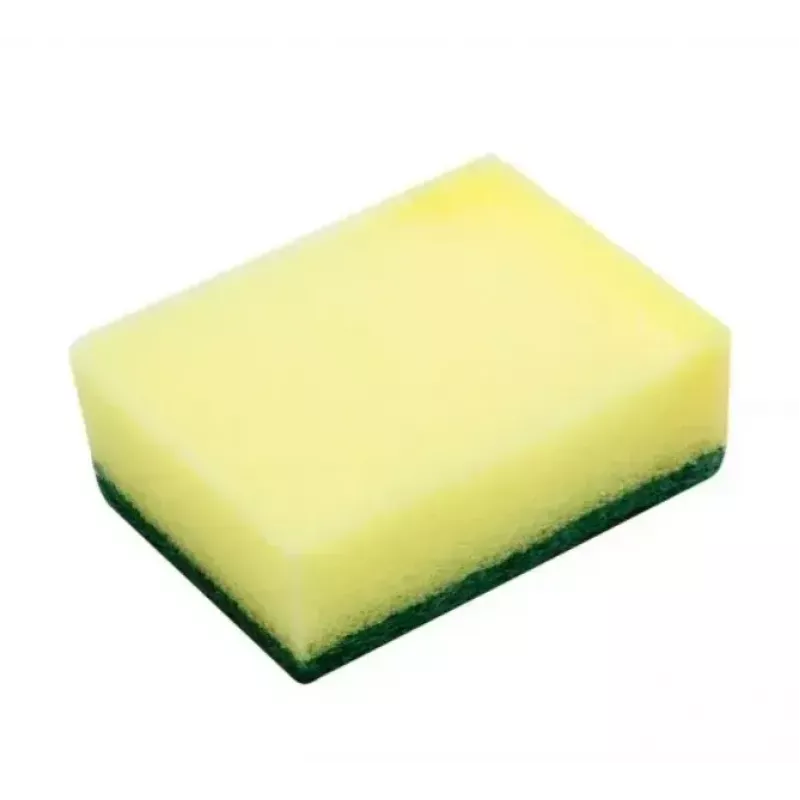 Indų plovimo kempinė VILEDA Tip-Top, pakuotėje 5 vnt., stačiakampiai pluoštiniai įklotai 70×90×30 mm, geltona