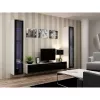TV staliukas cama meble VIGO 180 — 1800×400×300 mm, baltas viršus, baltas rėmas, medžio drožlių plokštė