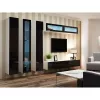 TV staliukas cama meble VIGO 180 — 1800×400×300 mm, baltas viršus, baltas rėmas, medžio drožlių plokštė