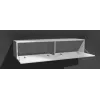 TV staliukas cama meble VIGO 180 — 1800×400×300 mm, baltas viršus, baltas rėmas, medžio drožlių plokštė