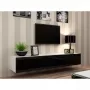 TV staliukas cama meble VIGO 180 — 1800×400×300 mm, baltas viršus, baltas rėmas, medžio drožlių plokštė