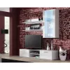 TV staliukas cama meble SOHO 180 — 1800×430×370 mm, baltas viršus (medžio drožlių plokštė), baltas rėmas