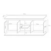 TV staliukas cama meble SOHO 180 — 1800×430×370 mm, baltas viršus (medžio drožlių plokštė), baltas rėmas