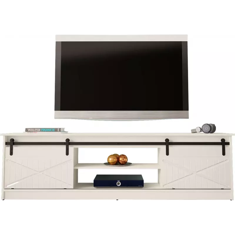TV spintelė Cama Meble GRANERO RTV 200x56,7x35 cm — baltas viršus, medžio drožlių plokštės korpusas