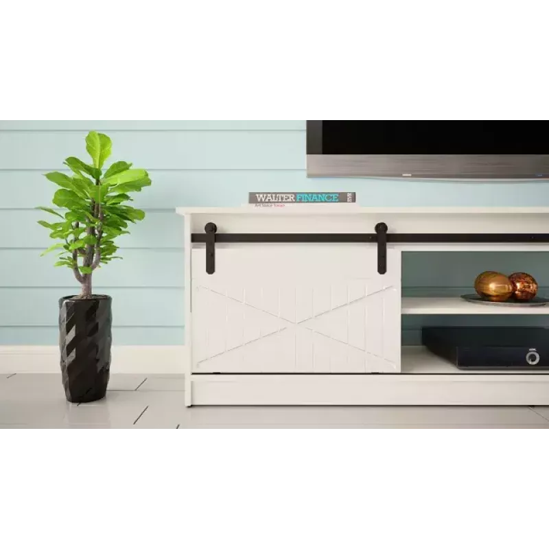 TV spintelė Cama Meble GRANERO RTV 200x56,7x35 cm — baltas viršus, medžio drožlių plokštės korpusas