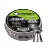 Šratai RANGER PRORO.45.500.S — 4,5 mm diabolo aštrus smaigalys, 500 vnt., aliumininis dozatorius