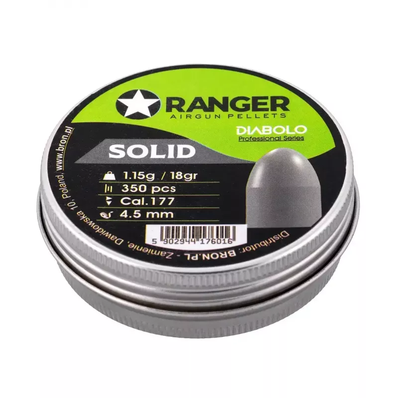 Diabolo pneumatinės granulės RANGER PRORO 4,5 mm (0,177) 1,15 g — 350 vnt. aliuminio talpyklėje