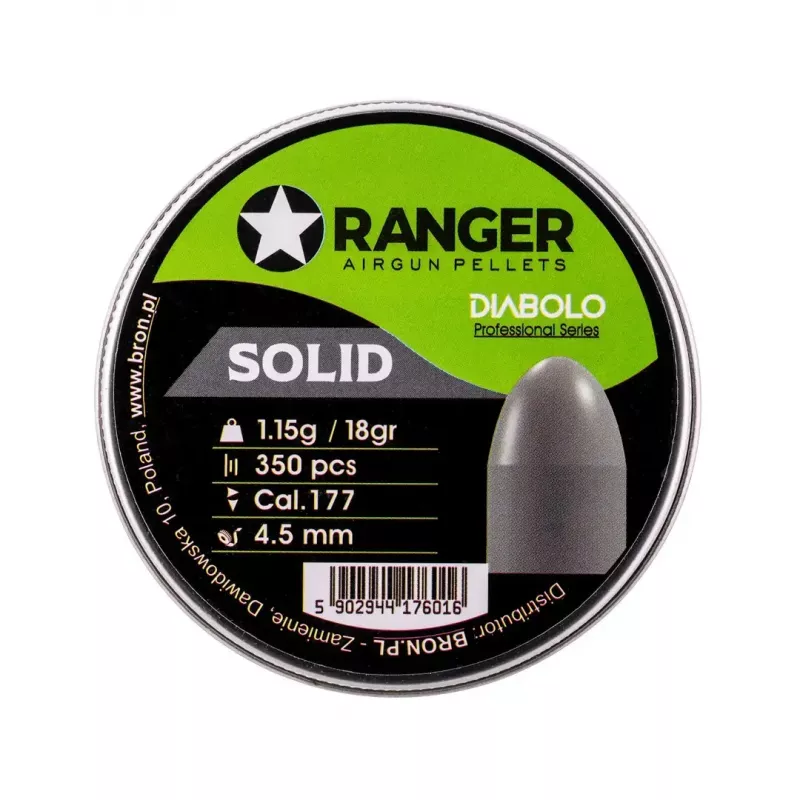 Diabolo pneumatinės granulės RANGER PRORO 4,5 mm (0,177) 1,15 g — 350 vnt. aliuminio talpyklėje