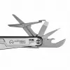 Multitool AZYMUT H2038 pilno dydžio įrankis — 14 įrankių, 16,2 cm atidarytas, 10,1 cm sulankstytas, 264 g, 420/7CR13 plienas, odinis dėklas