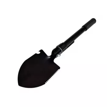 Sulankstomas taktinis kastuvas AZYMUT Trapper — nerūdijantis plienas, juodas, 410 mm, 565 g
