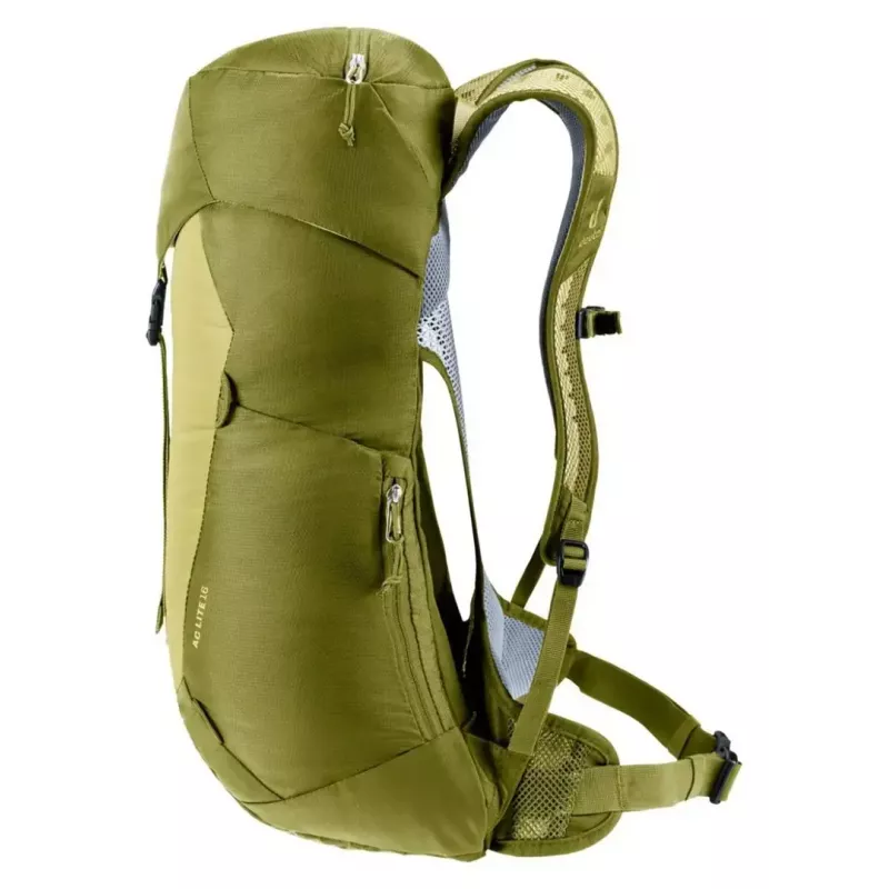 Kuprinė DEUTER AC Lite 16 žygiams skirta dieninė kuprinė, 16 L, Linden-cactus, 870 g, apsiaustas nuo lietaus, juosmens diržas