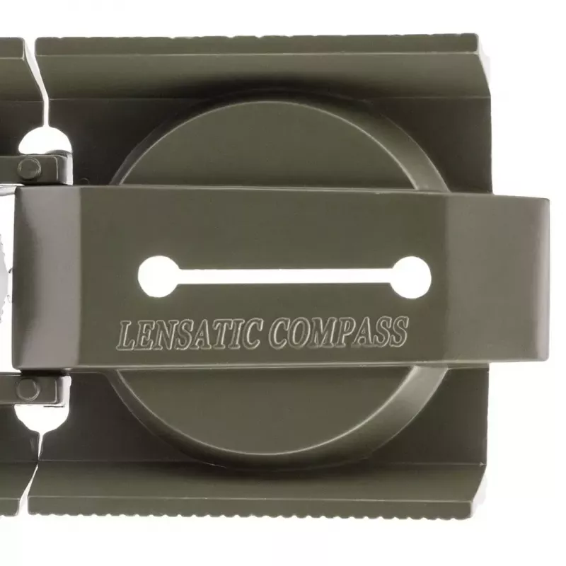 Navigacinis magnetinis kompasas Mil‑Tec Mil‑Tec US su apšvietimu, aliuminio korpusas, masteliai 1:50k ir 1:25k, alyvuogių