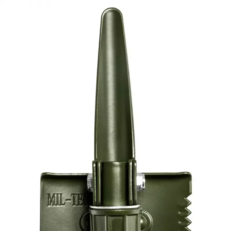 Sulankstomas kastuvas Mil-Tec Mini II — kompaktiškas įsitvirtinimo įrankis, 405 mm ilgis, 100 mm geležtė, 560 g, sulankstomas (15,5 x 10 x 6,5 cm)