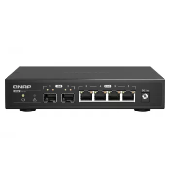 QNAP QSW-2104-2S tinklo komutatorius Nevaldomas 2.5G Ethernet Juodas