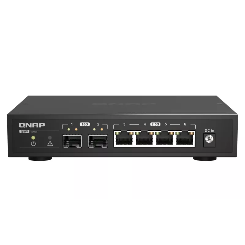 QNAP QSW-2104-2S tinklo komutatorius Nevaldomas 2.5G Ethernet Juodas