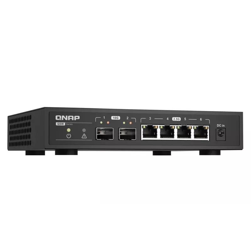 QNAP QSW-2104-2S tinklo komutatorius Nevaldomas 2.5G Ethernet Juodas