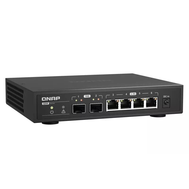 QNAP QSW-2104-2S tinklo komutatorius Nevaldomas 2.5G Ethernet Juodas