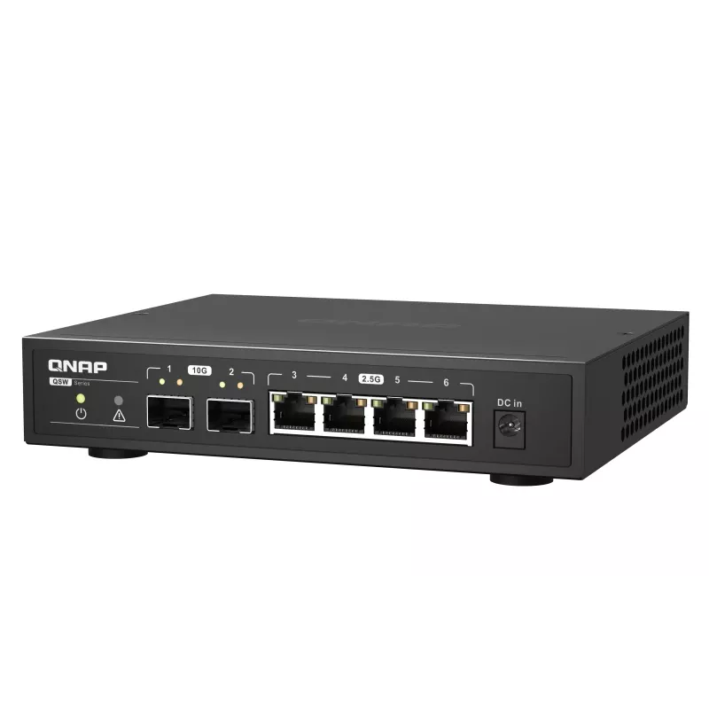 QNAP QSW-2104-2S tinklo komutatorius Nevaldomas 2.5G Ethernet Juodas
