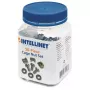 Cage nuts pack INTELLINET 711081 — plastikinis korpusas, sidabrinis, tvirtinimo rinkinys, 10 g