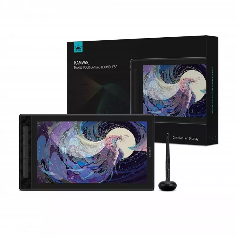 Grafikos planšetė HUION Kamvas Pro 16 GT1602 15,8 colio 2,5K IPS ekranas, 8192 slėgio lygiai, 8 programuojami klavišai, USB-C/HDMI