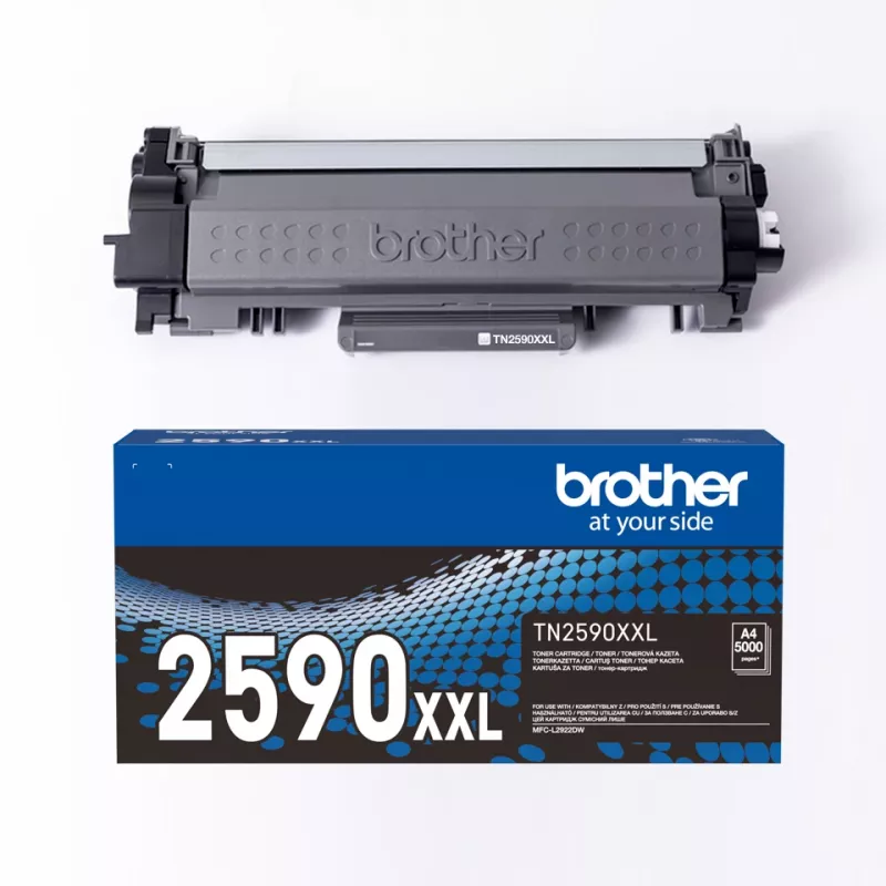 Originalius Brother TN-2590XXL juodos spalvos dažų kasetė, 1 vnt. pakuotėje, apie 5000 puslapių