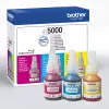 Rašalo kasečių rinkinys Brother BT-5000C suderinamas, 3 spalvų rinkinys (žalsvai mėlyna, rausvai raudona, geltona), 3 vnt., 48,8 ml, 5000 puslapių