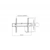 Sieninis TV laikiklis Gembird WM-70T-02 37–70 colių ekranams, 40 kg, VESA iki 600×400, pakreipimas ±12°, 5,3 cm atstumas nuo sienos
