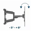 Sieninis televizoriaus laikiklis Gembird WM-75ST-01 32–75 colių ekranams, VESA 600x400, 45,5 kg, reguliuojamas atstumas 4,9–49,1 cm, pasvirimo kampas -5°–8°