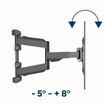 Sieninis televizoriaus laikiklis Gembird WM-75ST-01 32–75 colių ekranams, VESA 600x400, 45,5 kg, reguliuojamas atstumas 4,9–49,1 cm, pasvirimo kampas -5°–8°