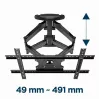 Sieninis televizoriaus laikiklis Gembird WM-75ST-01 32–75 colių ekranams, VESA 600x400, 45,5 kg, reguliuojamas atstumas 4,9–49,1 cm, pasvirimo kampas -5°–8°