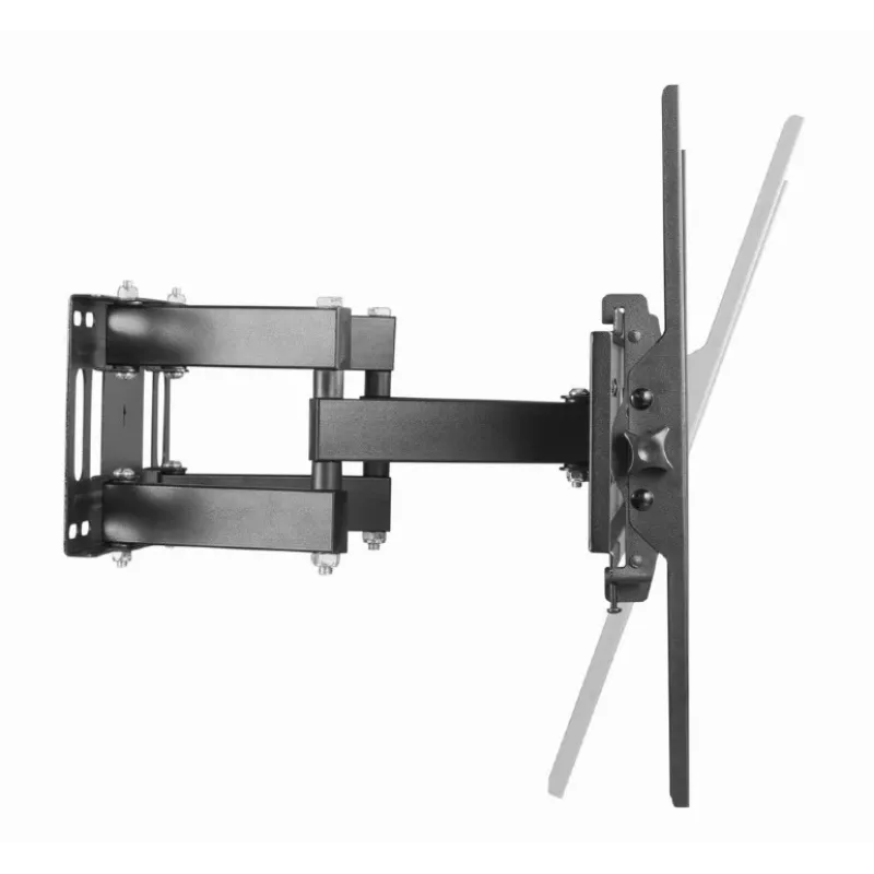 Sieninis TV laikiklis GEMBIRD WM-70ST-01 37–70 colių ekranams, pakreipimas 0° iki -20°, pasukimas ±60°, VESA 200×200–600×400, maks. 35 kg, juodas
