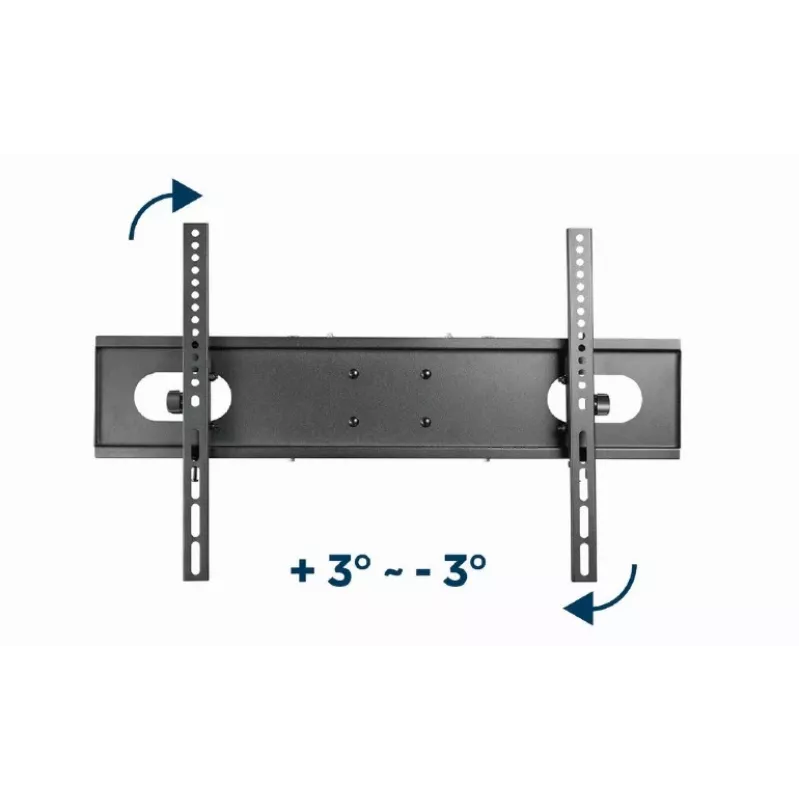 Sieninis TV laikiklis GEMBIRD WM-70ST-01 37–70 colių ekranams, pakreipimas 0° iki -20°, pasukimas ±60°, VESA 200×200–600×400, maks. 35 kg, juodas