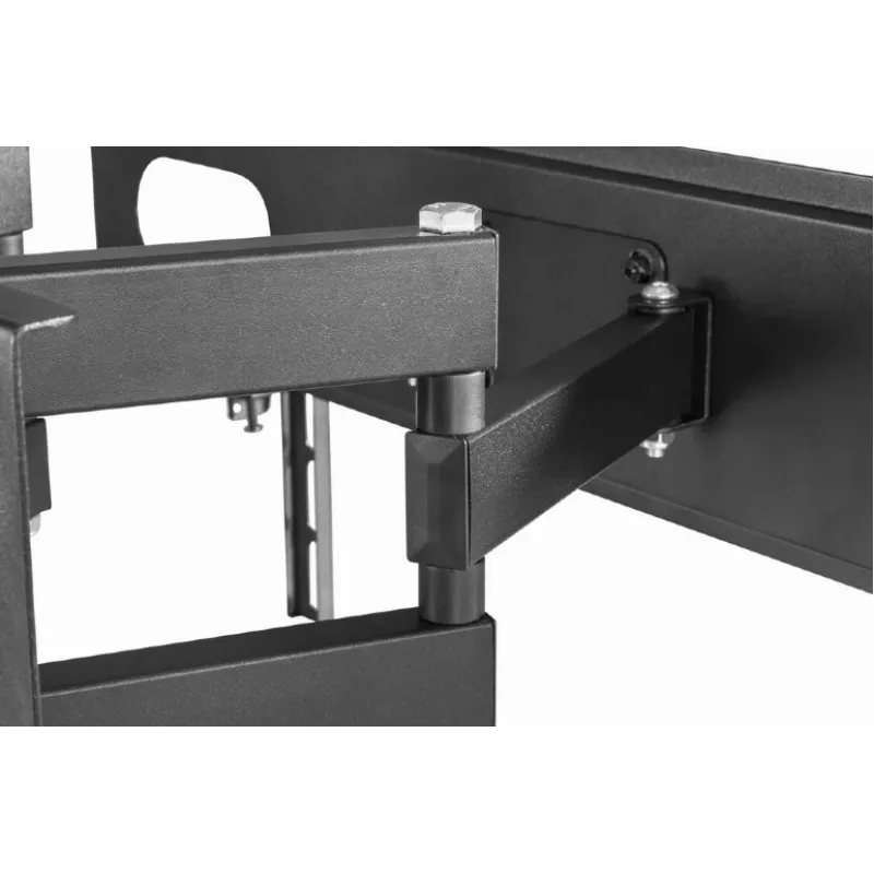 Sieninis TV laikiklis GEMBIRD WM-70ST-01 37–70 colių ekranams, pakreipimas 0° iki -20°, pasukimas ±60°, VESA 200×200–600×400, maks. 35 kg, juodas