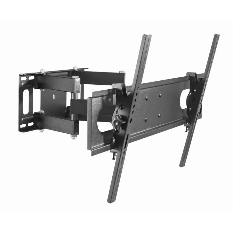 Sieninis TV laikiklis GEMBIRD WM-70ST-01 37–70 colių ekranams, pakreipimas 0° iki -20°, pasukimas ±60°, VESA 200×200–600×400, maks. 35 kg, juodas